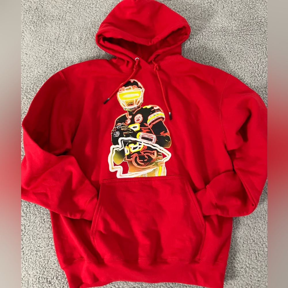 Patrick Mahomes Chiefs Red Cyborg Jersey Back Oversized Men’s Hoodie Size Large